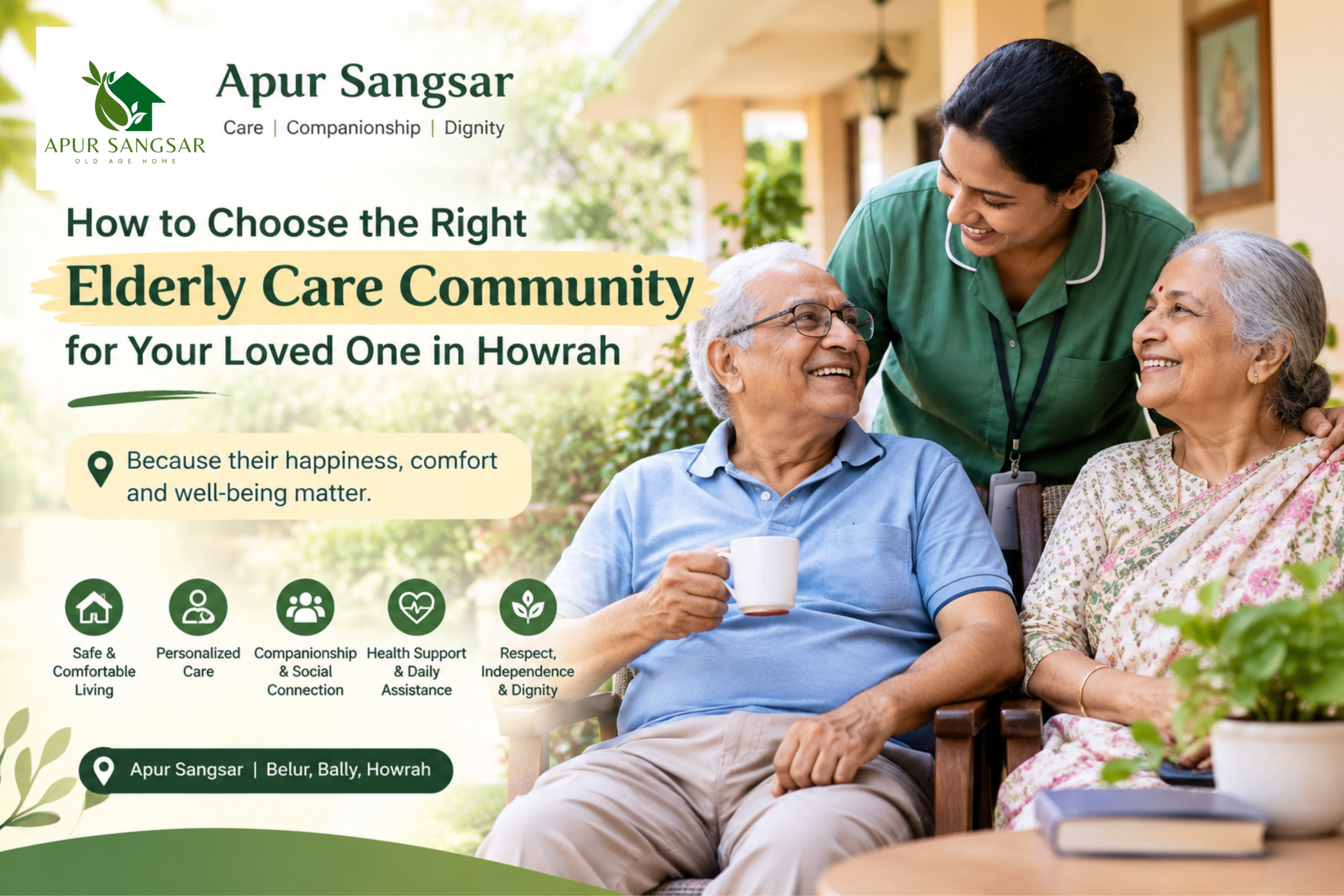 Best old age home in Howrah - Apur Sangsar elderly care